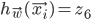 h_{\vec{w}}(\vec{x_i}) = z_6